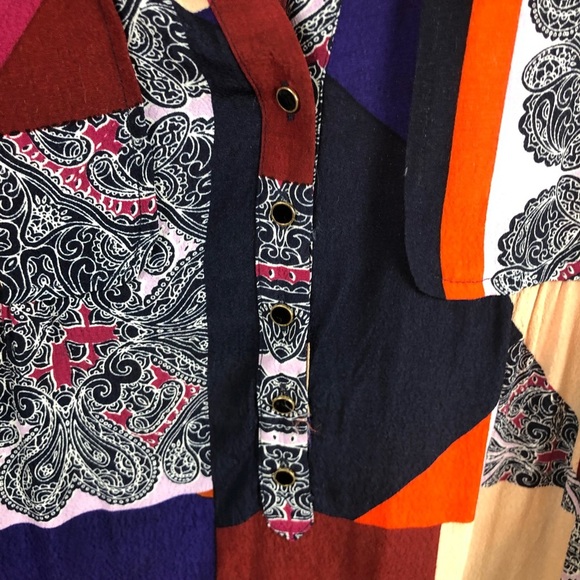 NWT Anthropologie Maeve Taryn Patchwork Shift Dress 0 - Picture 5 of 10